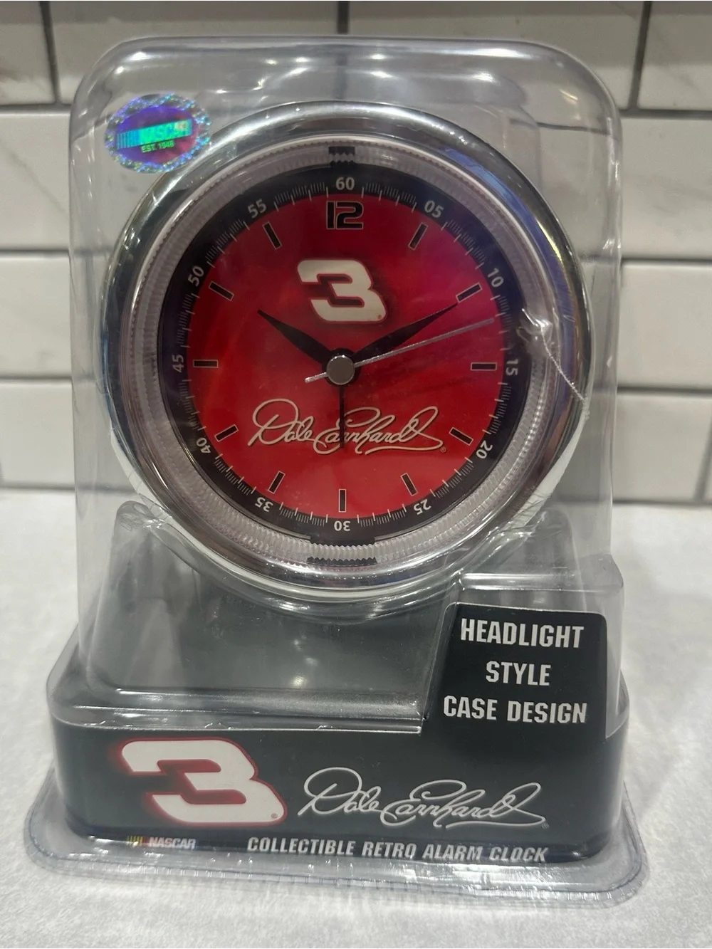 Dale Earnhardt Collectable Retro Alarm Clock Headlight Style.